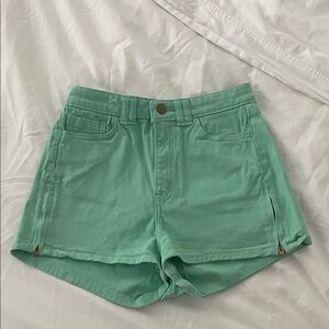 American Apparel High Waist Mint Shorts